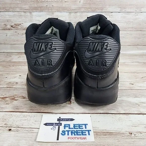 Nike Air Max 90 GS Triple BlackSneaker Boy's Kids Size 4.5y Women's 6 - Picture 7 of 8